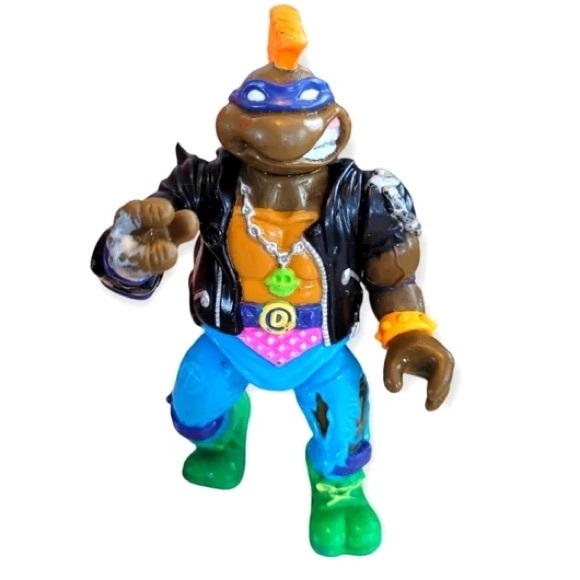 Rock 'N Rollin' Teenage Mutant Ninja Turtles Punker Don Figure 1991 - Picture 1 of 8